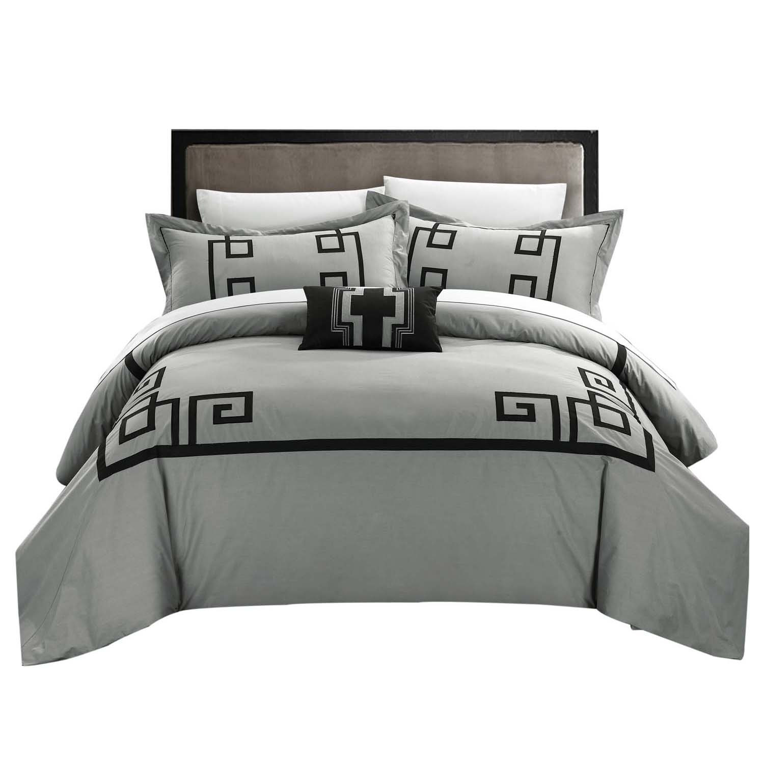 Duvet Covers Comforter Kmart Chic Home Royalton 8 Piece Edmonton Duvet Cover With Sheet Set Grey