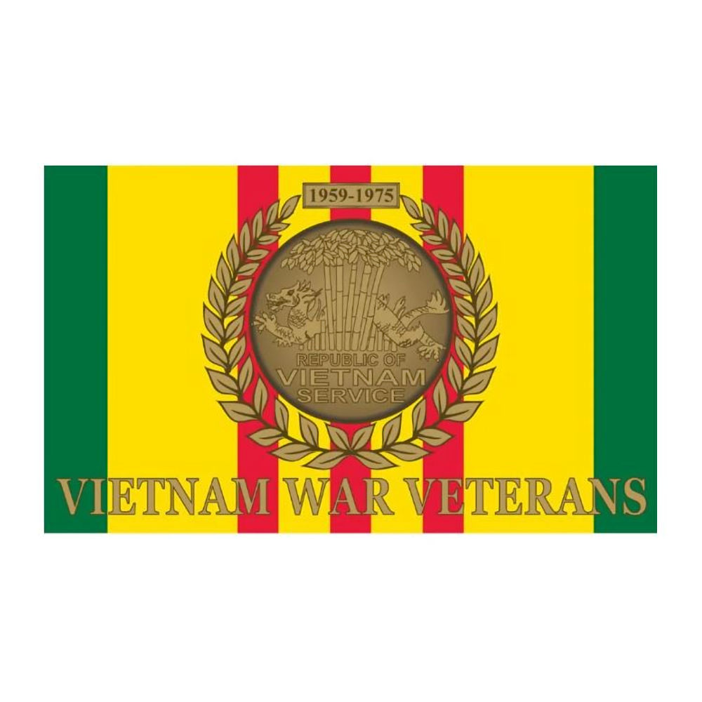 EagleEmblems Vietnam War Veterans 3 x 5 FT Indoor/Outdoor Flag with Metal Grommets