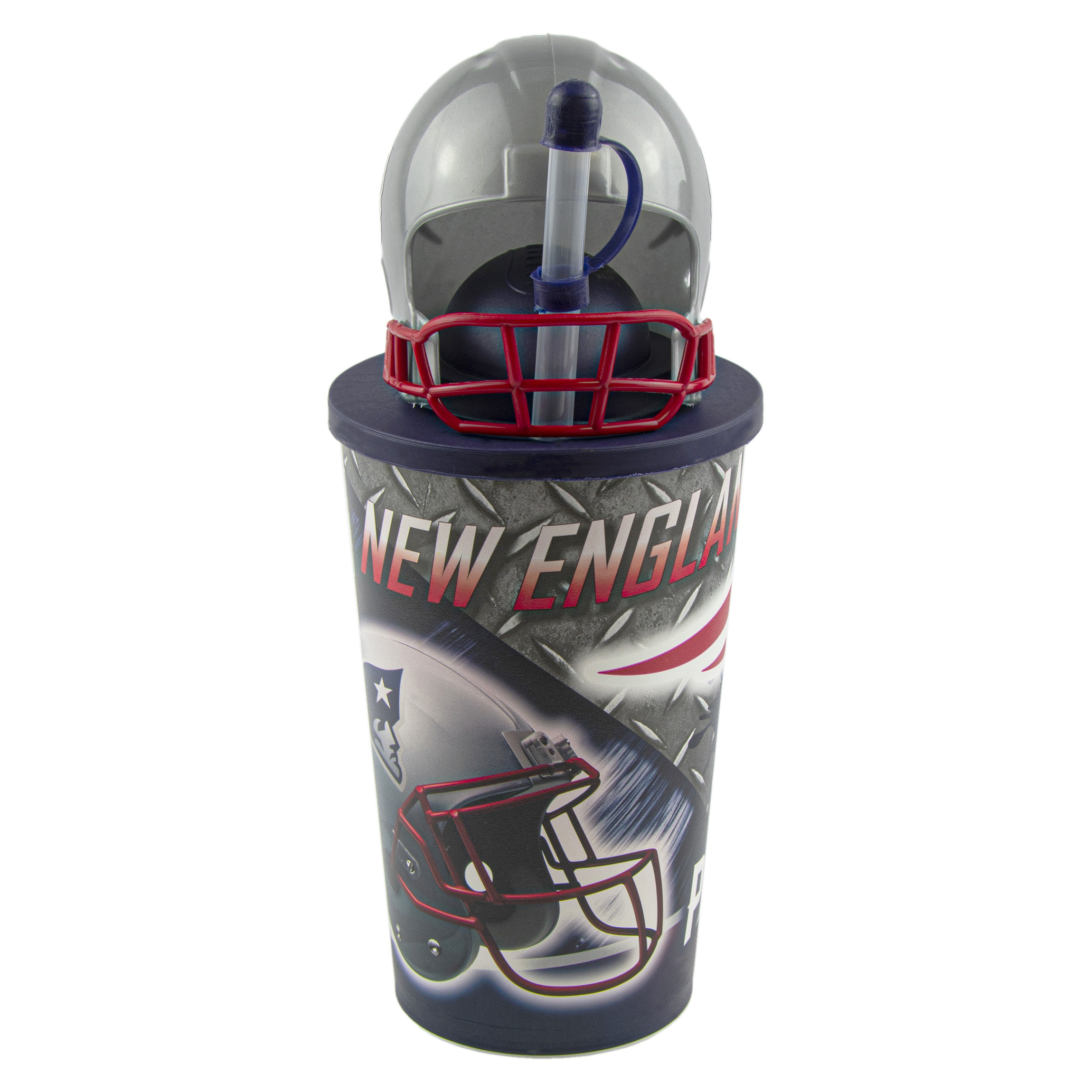 NFL New England Patriots Helmet Plastic Cup 32oz with Straw