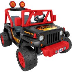 Power Wheels Tough Talking Jeep Wrangler Ride-On Toy with Sounds & Microphone