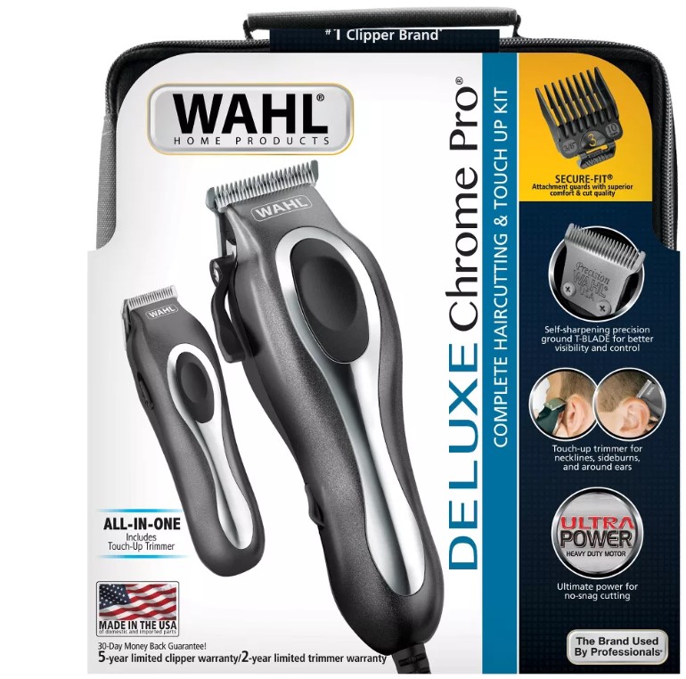 Wahl Deluxe Chrome Pro Haircut Kit Trimmer