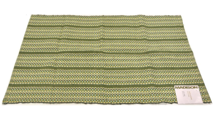 Madison Napa Stripe Woven Rug in Sage Green, 27 in X 45 in