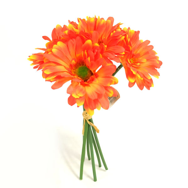 Generic Large Gerbera Daisy Bundle w/6 Blooms For Decorations, Bridal Showers - Orange