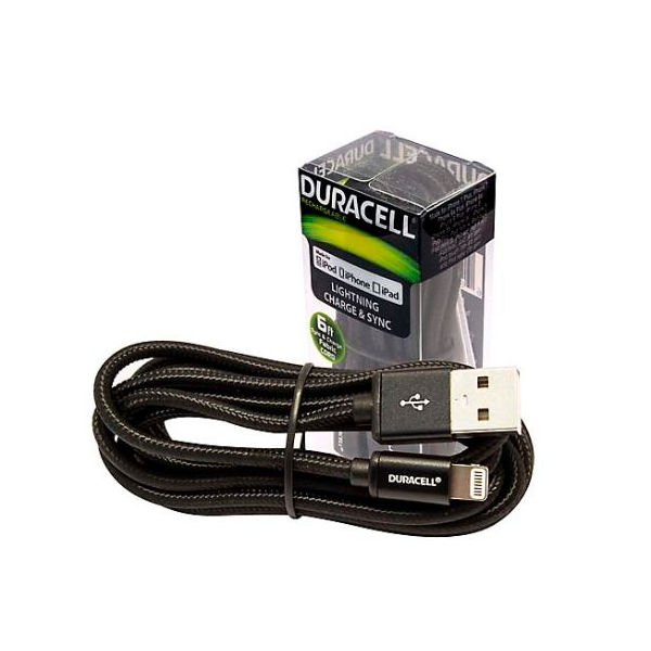 Duracell 6 Sync-And-Charge Fabric Cable Charging Cord