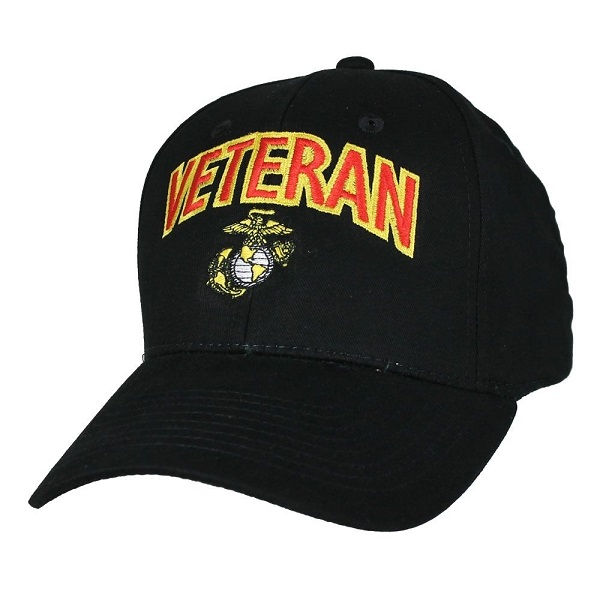 EAGLE CREST Men's U.S. Marine Corps Officially Licensed Veteran Hats in Black