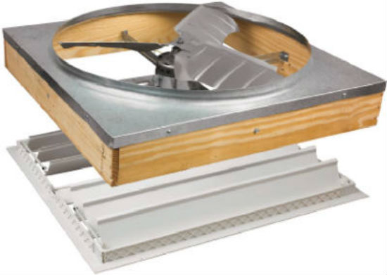 Quiet Whole House Fan Air Vent 54301 Direct Drive Whole House Fan With Automatic Shutter 24