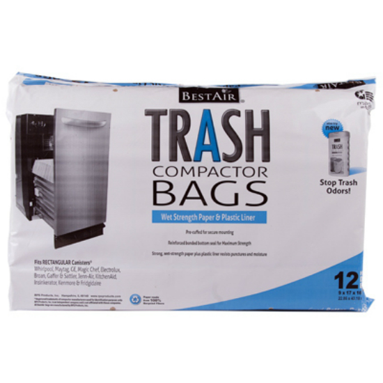 Bestair Wmck1335012 6 Paper Trash Compactor Bag 9 X 17 15 12 Pack Bestair Wmck1335012 6 Paper Trash Compactor Bag 9 X 17