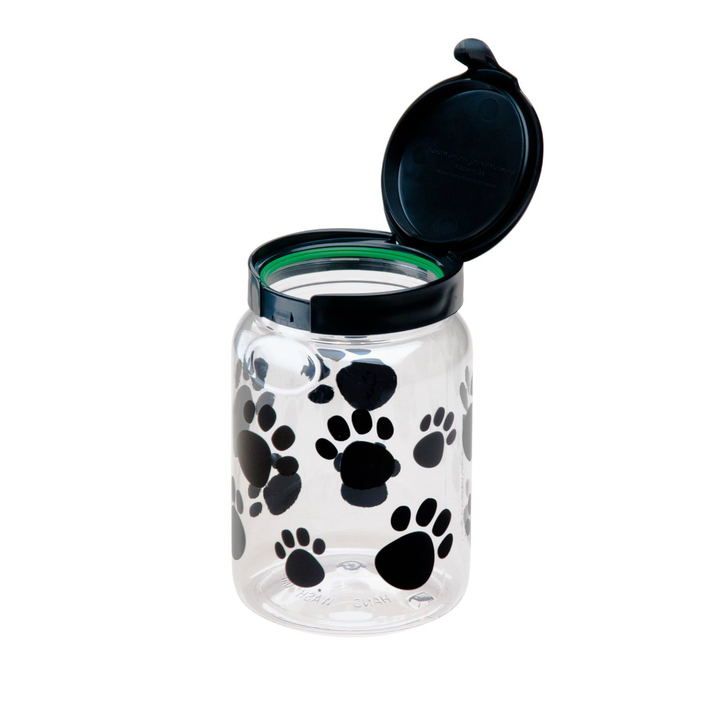 Snapware 1098567 Airtight Food Storage Paw Prints Pet Treat Canister, 9.8 Cup Shop Your Way
