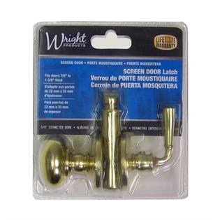 Wright Products V2200br Screen Door Knob Latch Polished Brass
