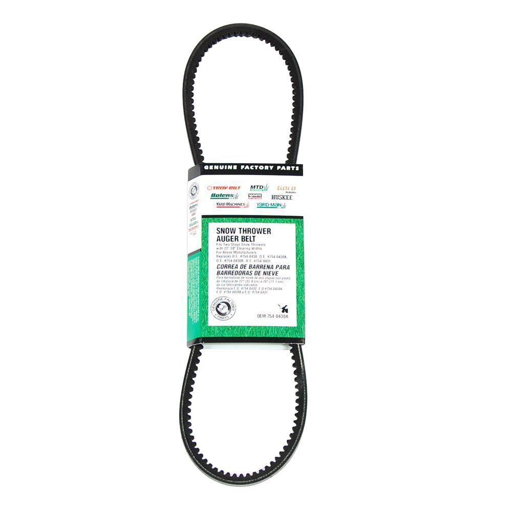 Mtd Oem 754 0430a Snow Thrower Auger Belt 0 375 X 35 Sears
