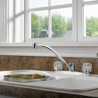 Peerless P299501lf Two Handle 4 Hole Kitchen Faucet