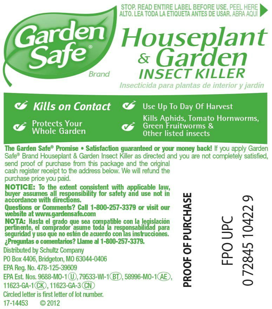 Garden Safe Hg 80422 Houseplant Garden Insect Spray 24 Oz