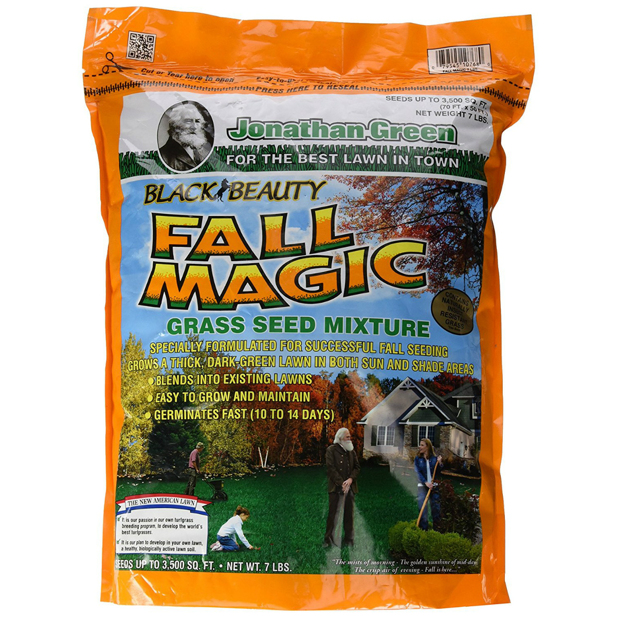 Jonathan Green 10768 Fall Magic Grass Seed, Covers Up To 3500 Sq. Ft, 7 lbs