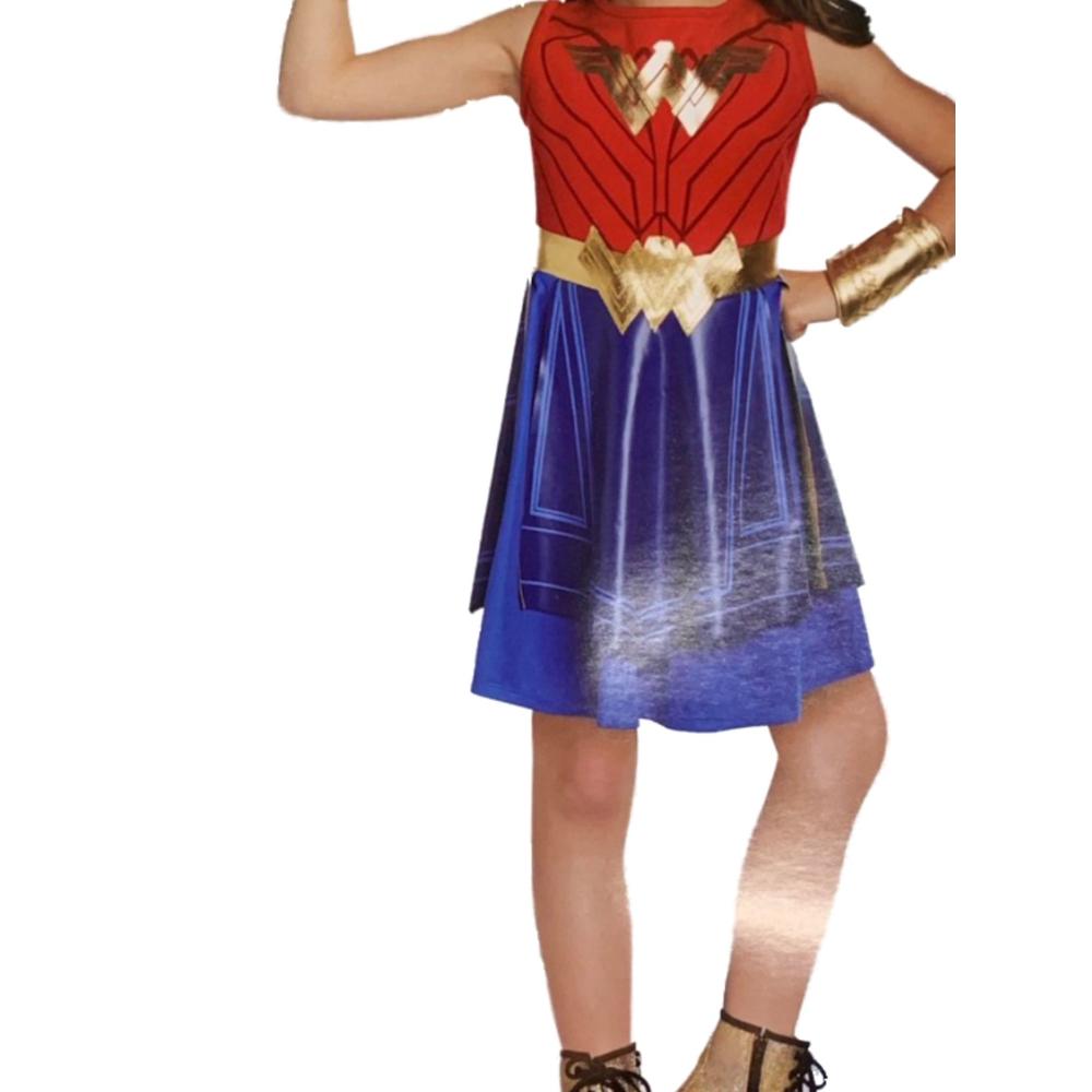 DC Comics DC Girls  Red & Blue Wonder Woman Pleated Halloween Costume Dress