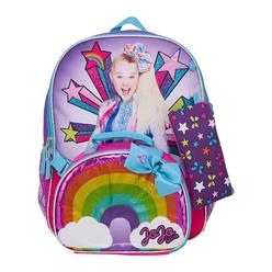 Nickelodeon Jojo Siwa Rainbow Backpack & Lunch Box 5 Piece Set, School Bookbag