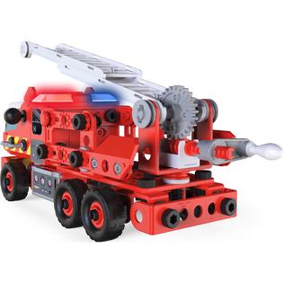 Meccano Erector by Meccano Rescue Fire Truck with Lights Sounds STEM Building Set