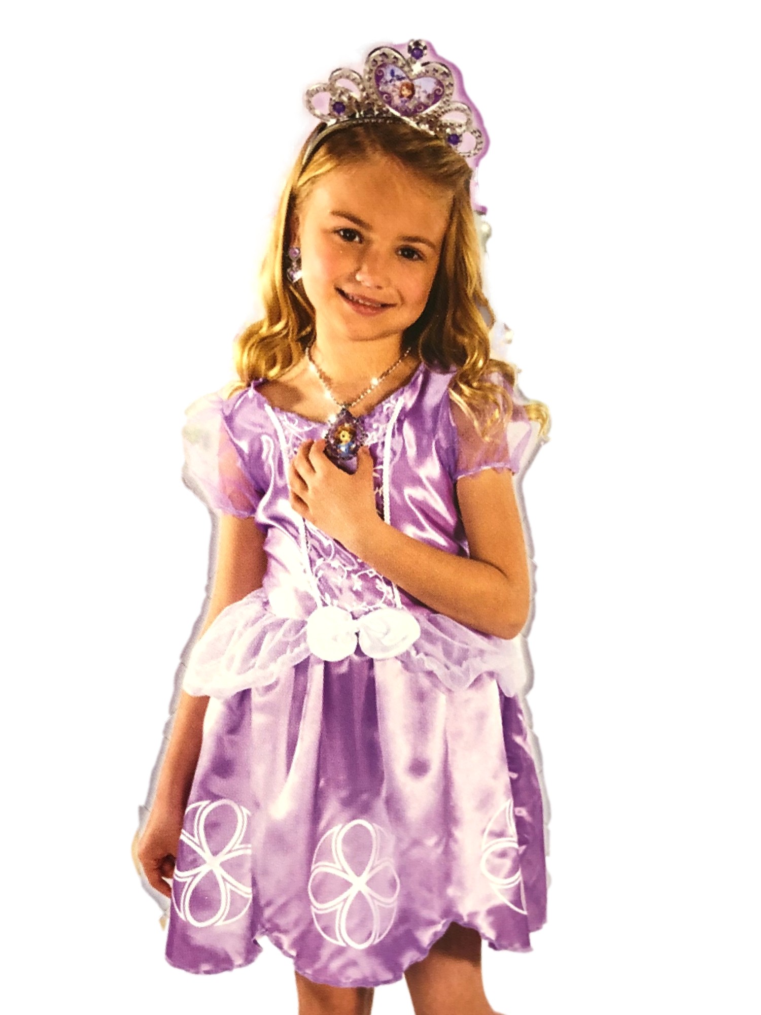 open lace back dress Disney Princess Sofia The First Winter Kids Costume