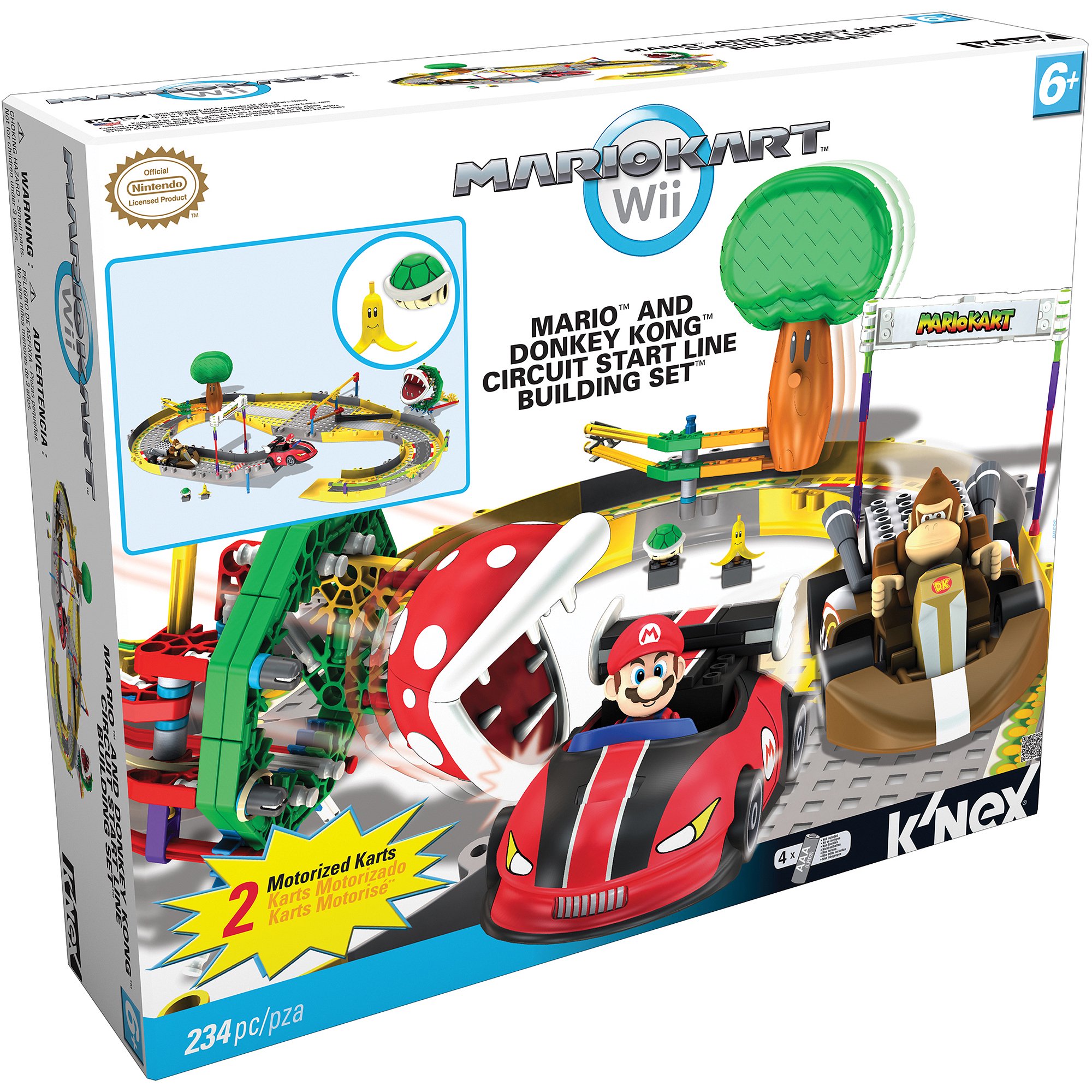 K'nex Mario & donkey Kong Circuit Wii Start Line Building Set, Knex 234 Piece