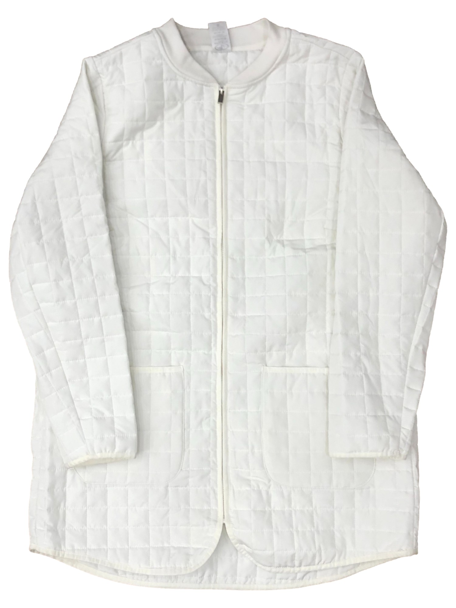 Athletic Works Womens Lightweight Ivory Quilted Coat Long Insulated Athletic Jacket XL (16-18)