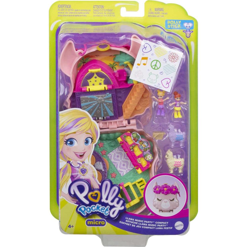 Polly Pocket Llama Music Party Compact with 2 Micro Dolls & Accessories