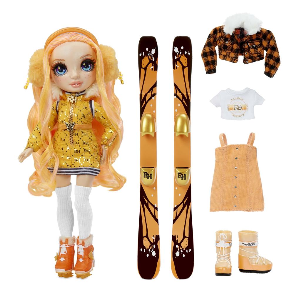 Rainbow High Winter Break Poppy Rowan Fashion Doll Playset with 2 Outfits & Skis