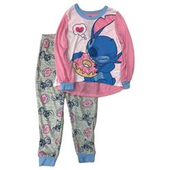 Disney Girls Mint Pink Lilo & Stitch Pajamas Top & Joggers Sleep Set
