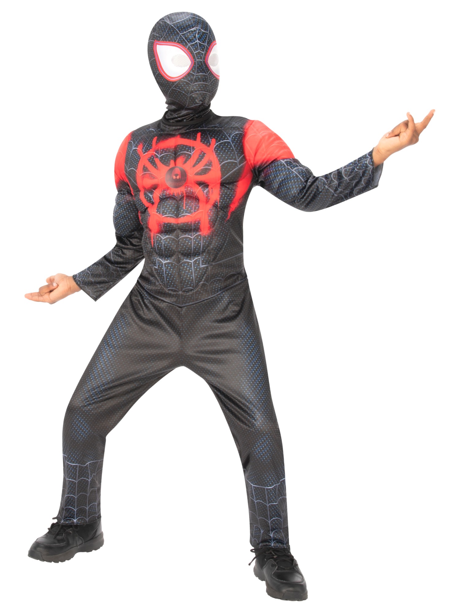 Rubie's Costume Co Rubies Boys Miles Morales Holographic Muscle Chest Spider -Man Costume