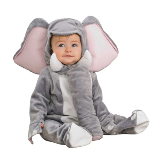 Rubie's Costume Co Rubies Infant Boys & Girls Plush Gray Elephant Costume Noah's Ark
