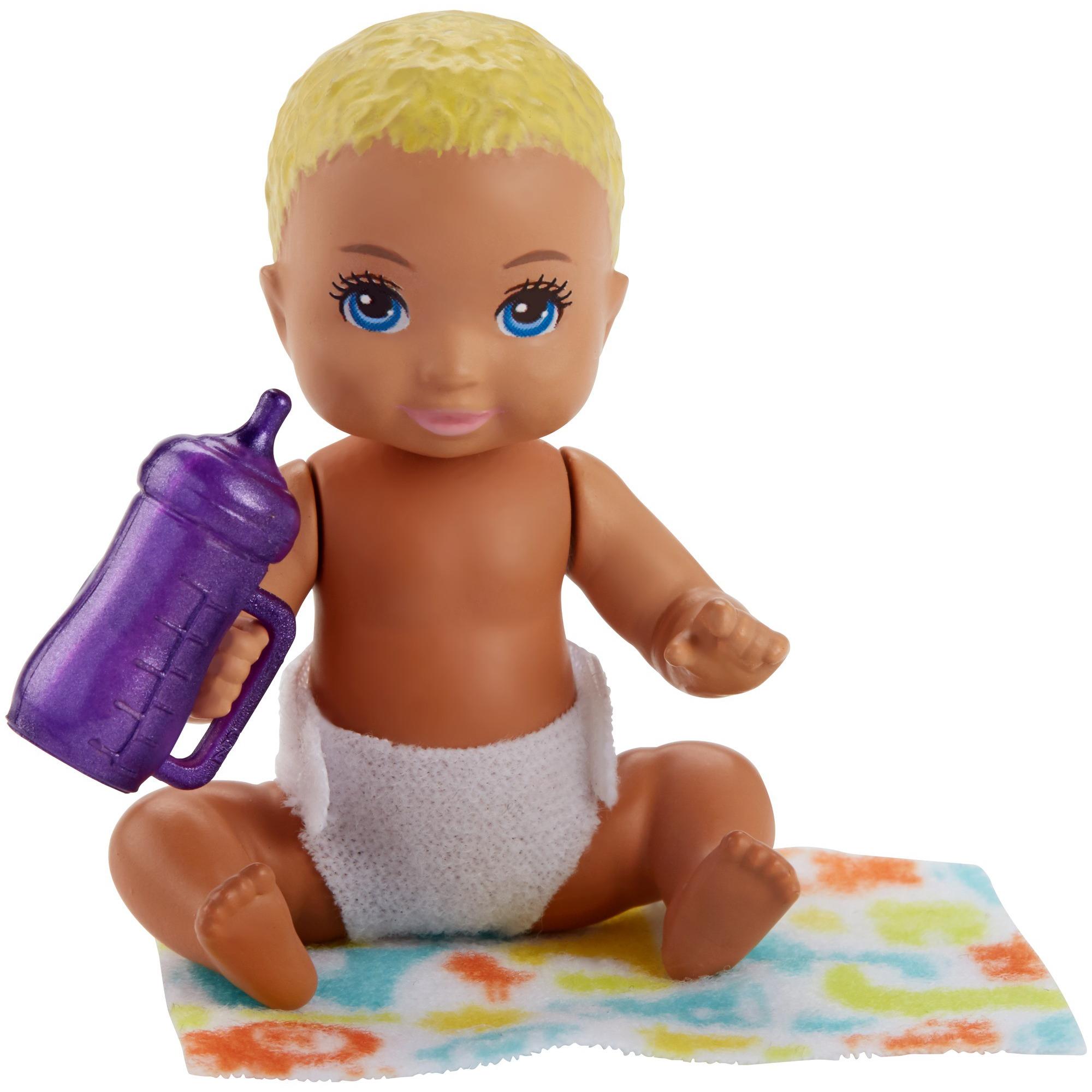 Barbie Skipper Babysitters Inc Diaper Baby Boy Doll, Blonde