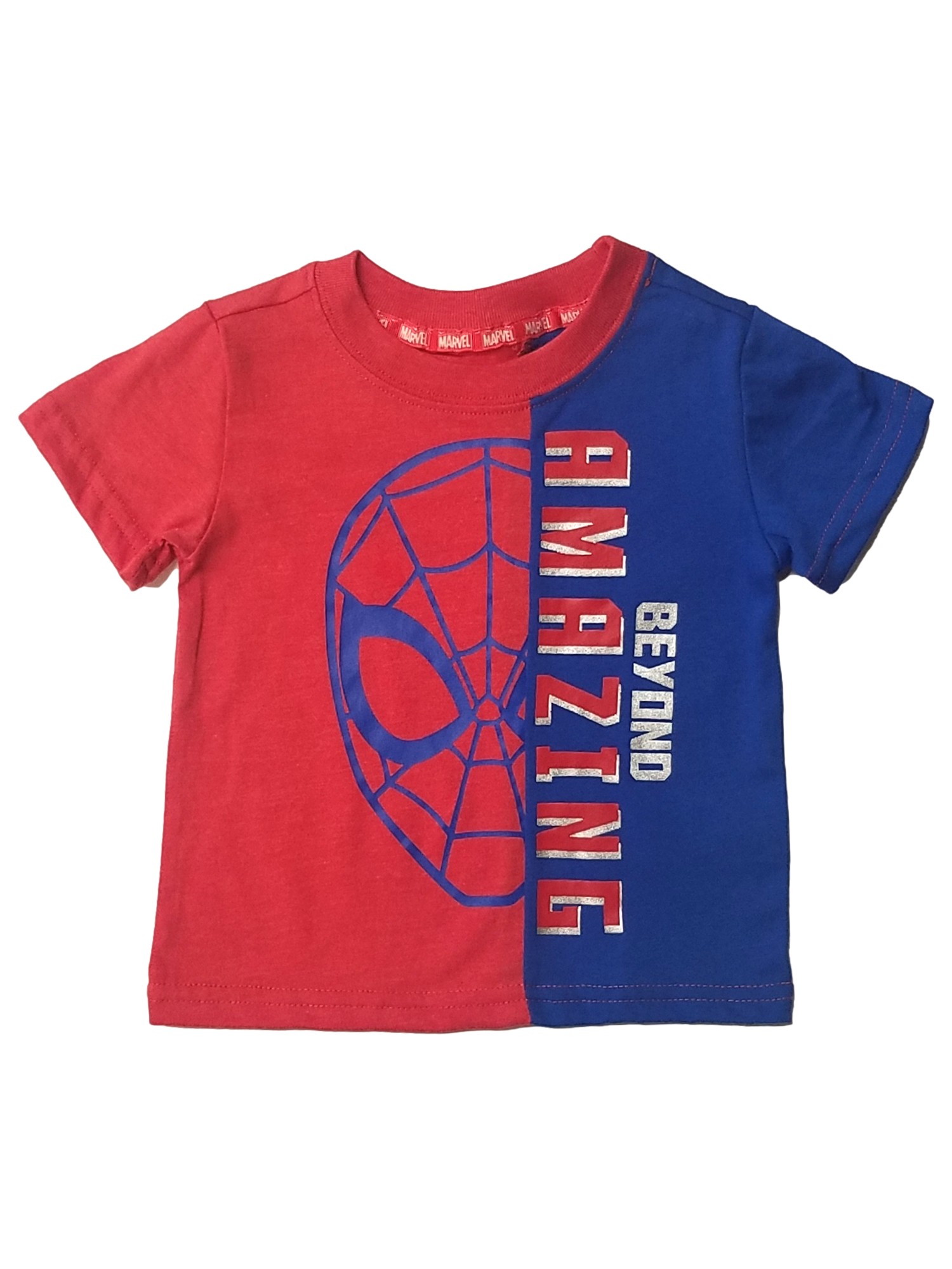 Disney Marvel Infant Boys Red and Blue Beyond Amazing Spiderman T-Shirt Tee 12m
