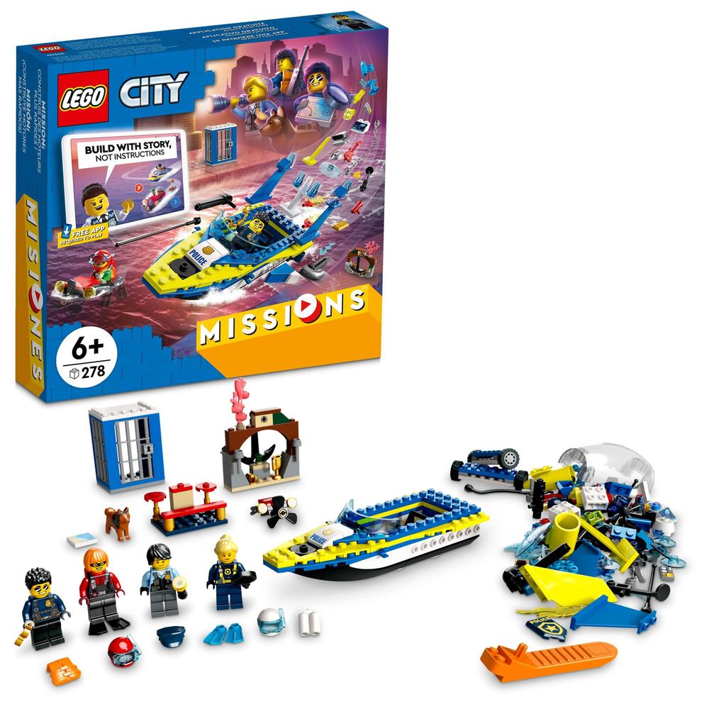 Lego City Water Police Detective Missions Building Set 60355, 278 Piece