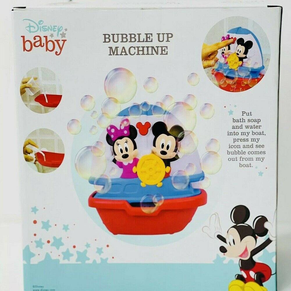Disney Baby Mickey and Minnie Mouse Boat Bubble Up Bubbles Blower Machine