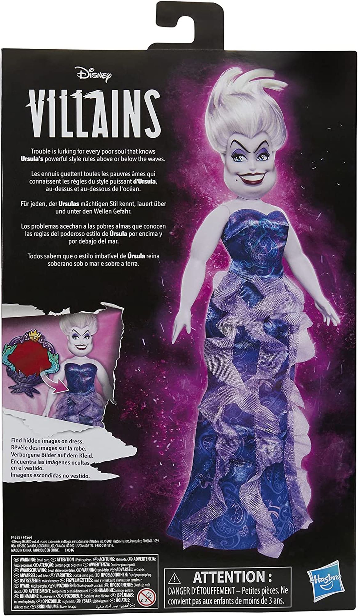 Disney Villains Ursula Fashion Doll with Accessories & Removable Clothes