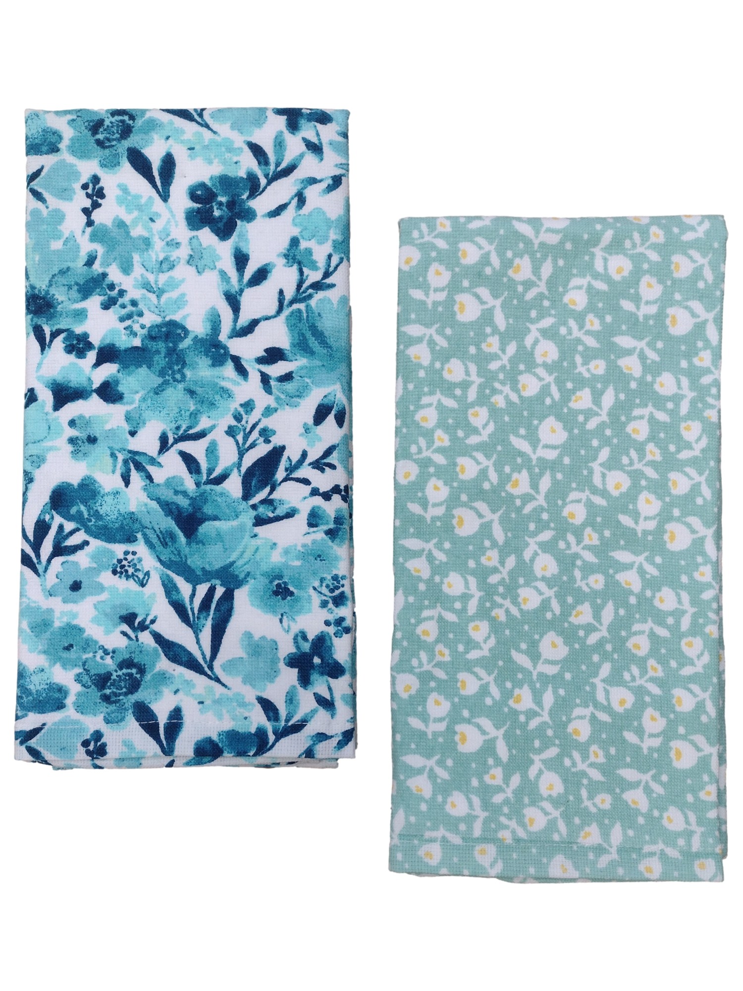 The Pioneer Woman Pioneer Woman Painterly Floral Teal Kitchen Towel Set, 2 Dish Towels