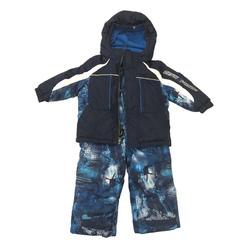 Zero Xposur Toddler Boys Blue Pixel Snowsuit Coat & Snow Bibs Set 2T