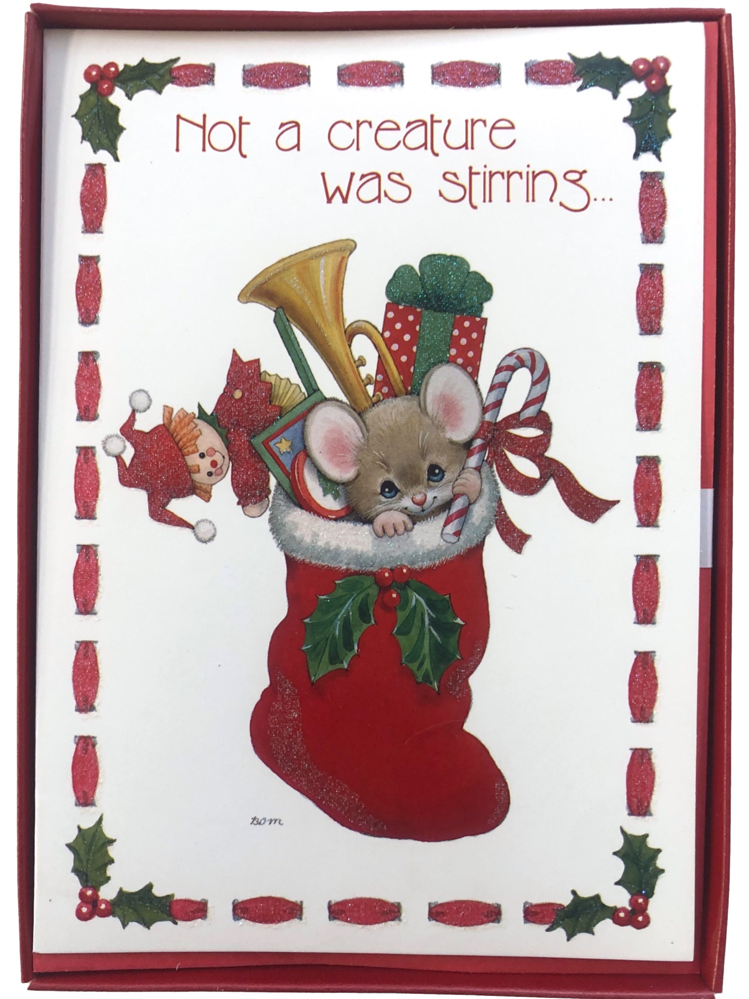 Trimmerry 18 Not a Creature Was Stirring Mouse Holiday Christmas Cards