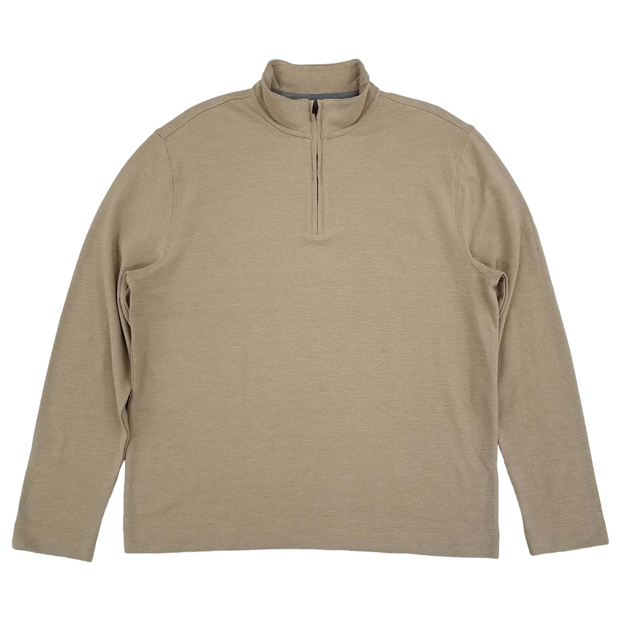 Van Heusen Mens Crockery Beige Ottoman Quarter Zip Pullover
