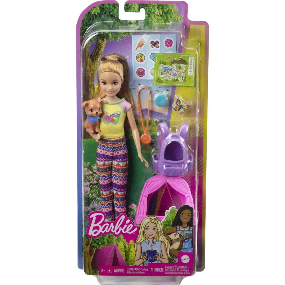 Barbie It Takes Two Stacie Doll Camping Themed Playset with Tent, Puppy & More