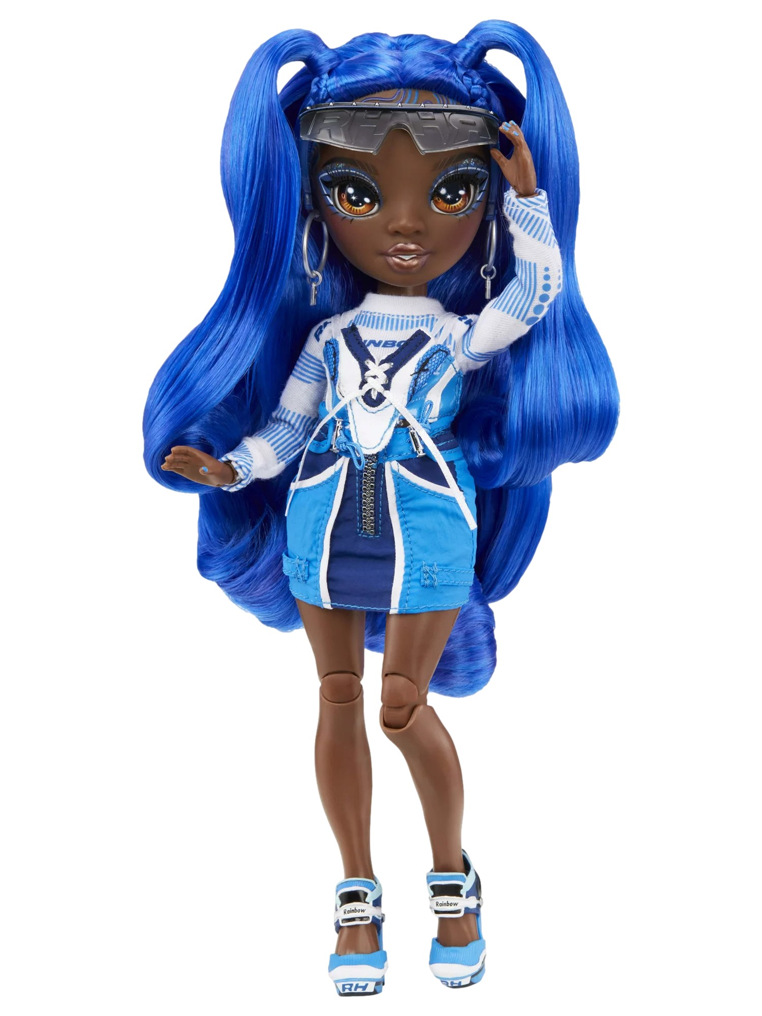 Rainbow High Coco Vanderbalt Cobalt Blue Black Fashion Doll Set with 2 Outfits