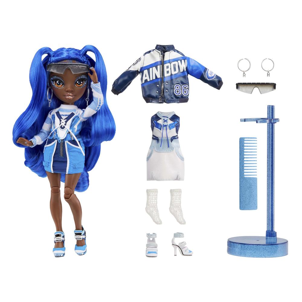 Rainbow High Coco Vanderbalt Cobalt Blue Black Fashion Doll Set with 2 Outfits