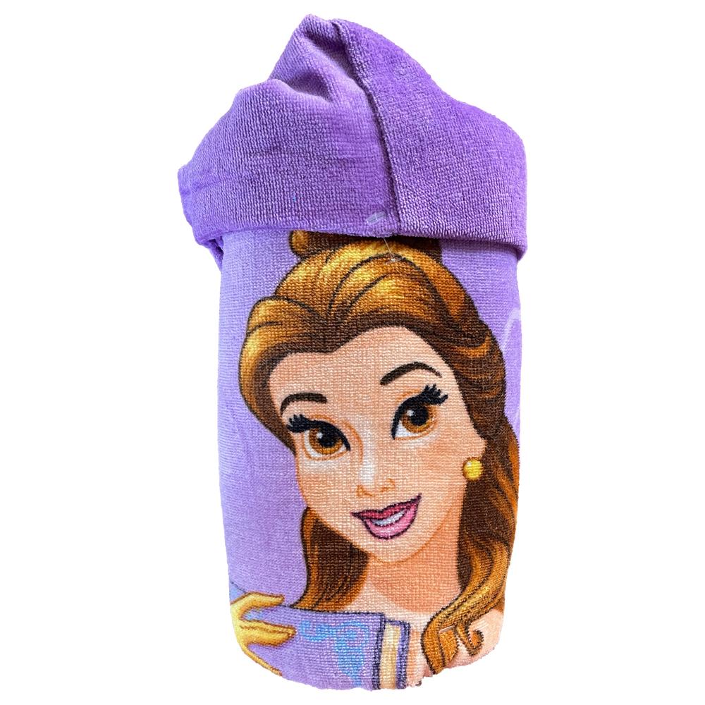 Disney Beauty & the Beast Belle Hooded Towel, Purple Child Size for Bath Beach