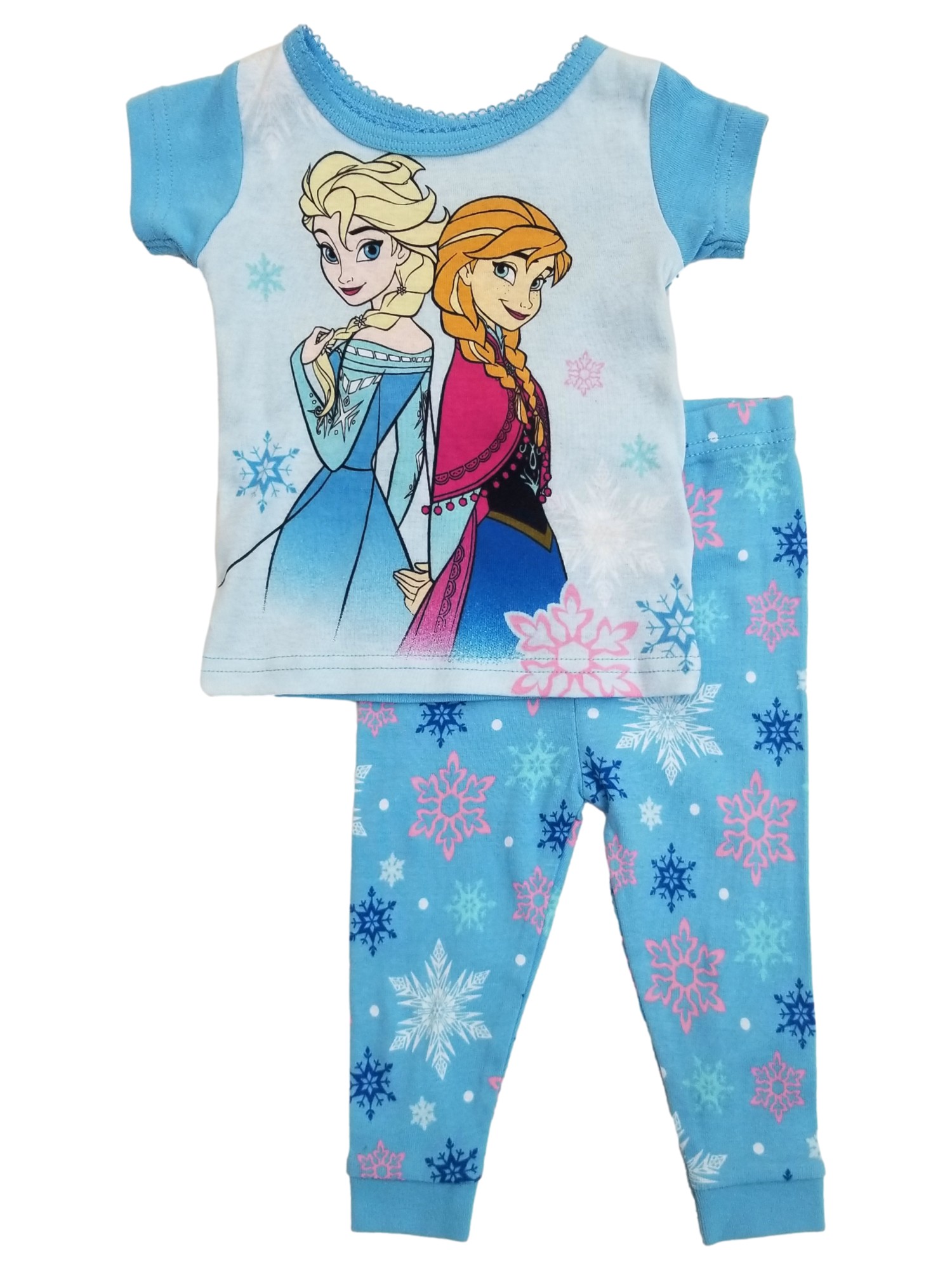 Disney Princess Frozen Infant Girls Elsa & Anna Pajama Shirt & Pants Set 12m