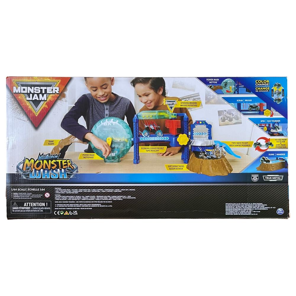 Monster Jam Megalodon Monster Wash with Color-Changing Megalodon