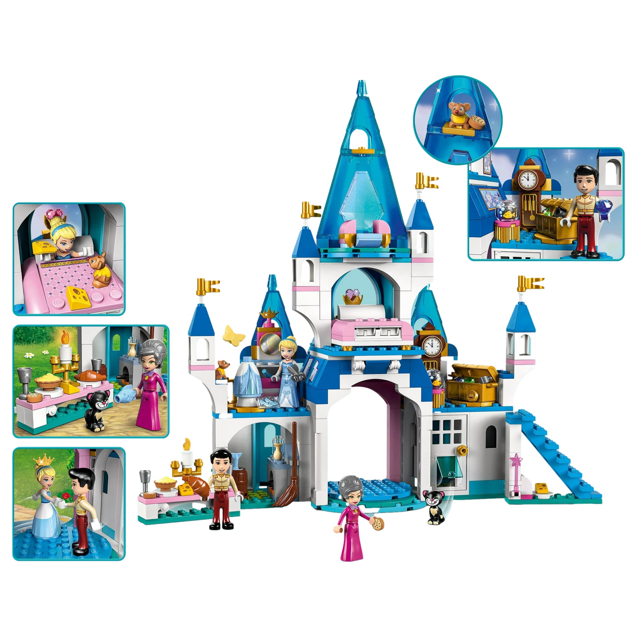 Lego Disney Princess Cinderella & Prince Charming's Castle Building Set, #43206