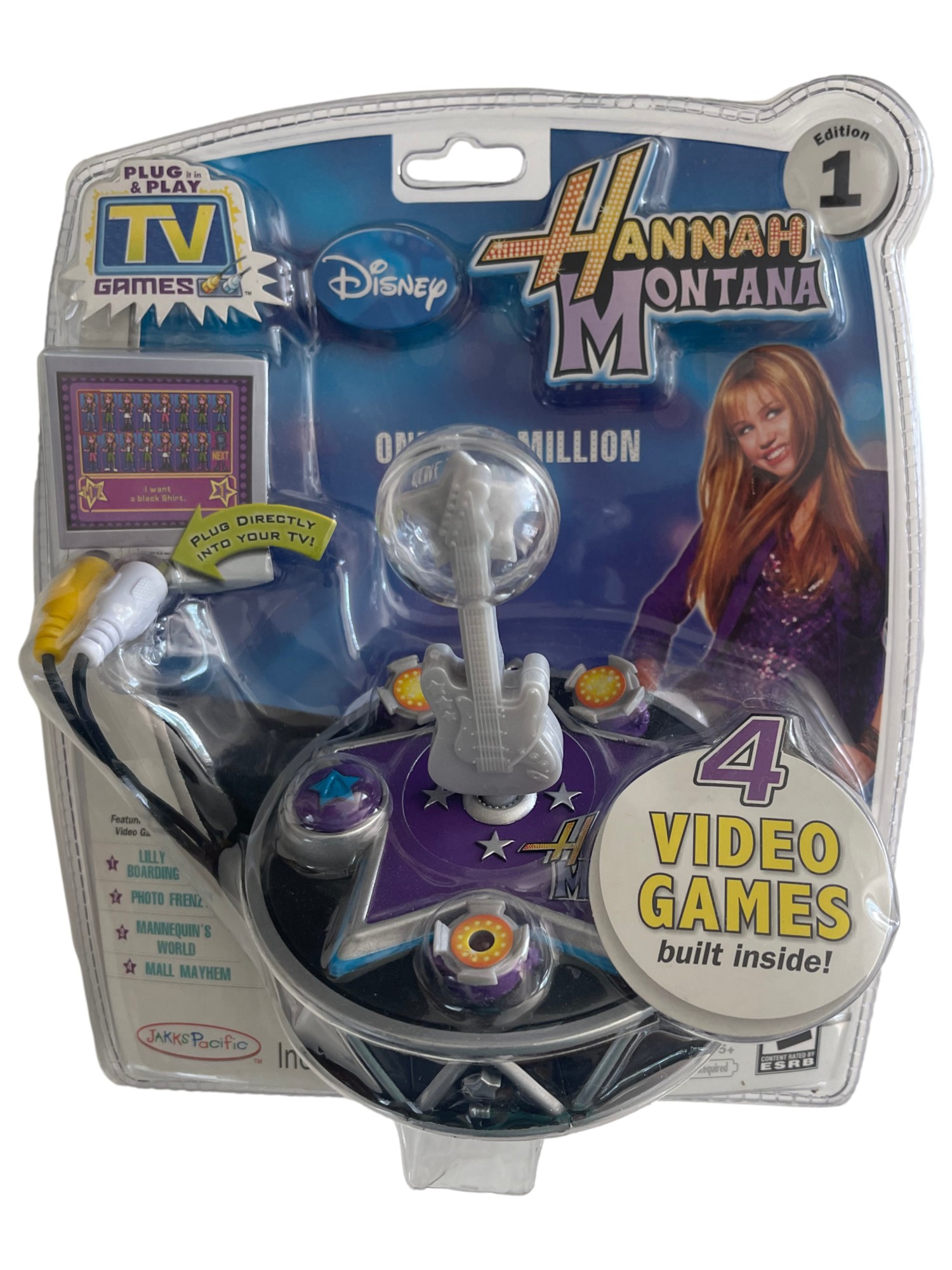 Jakks Pacific Disney Hannah Montana Plug & Play TV Game Family Fun 4 Video Games