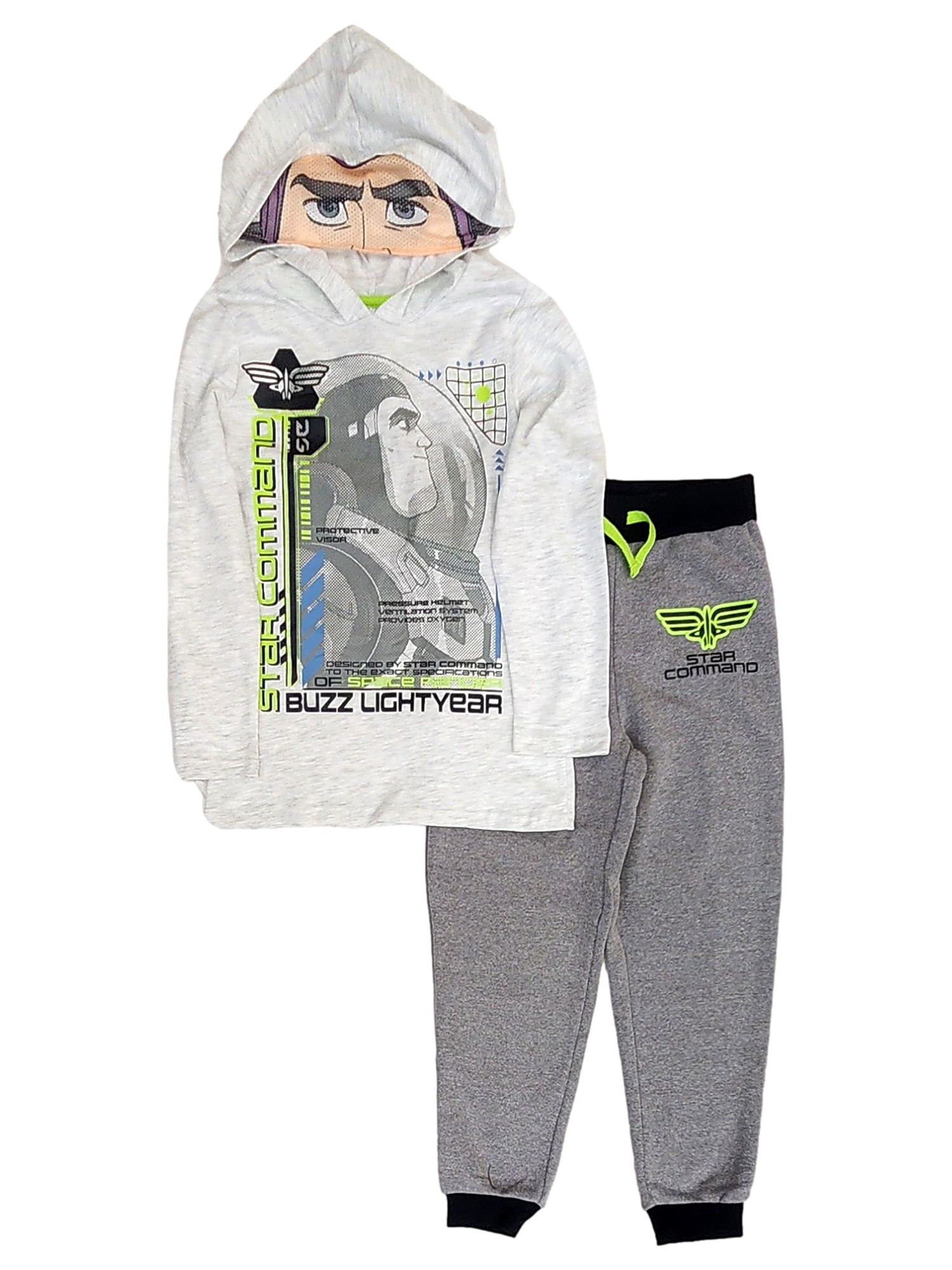 Disney Boys Long Sleeve Buzz Lightyear Hoodie T-Shirt & Jogger Pants Outfit 6