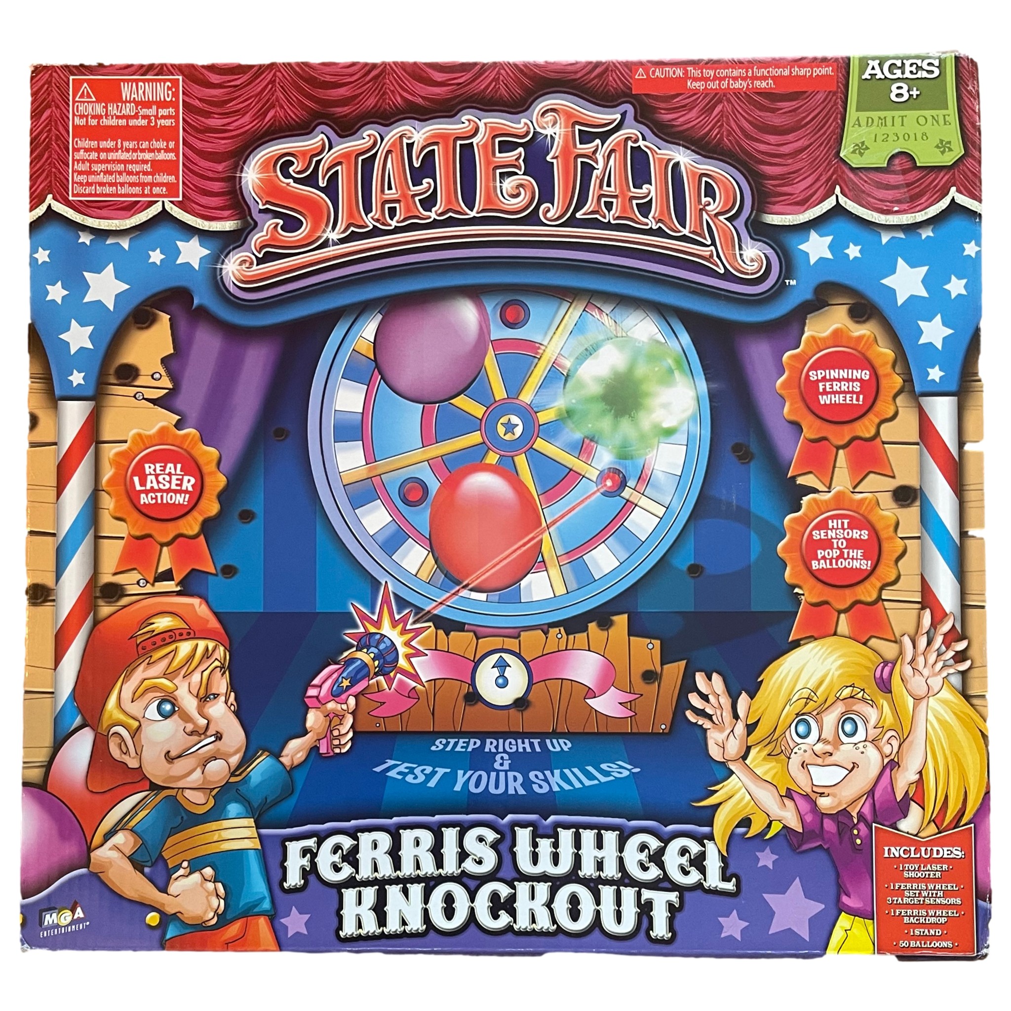 MGA Entertainment MGA State Fair Ferris Wheel Knockout Target Shooting Game - Hit the Balloons