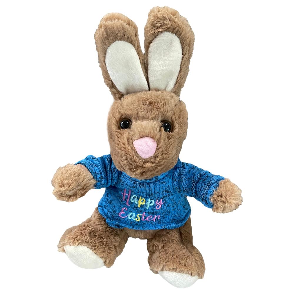 Plush Easter Rabbit Easter Plush Happy Easter Plush Fuzzy Brown Bunny Rabbit 10