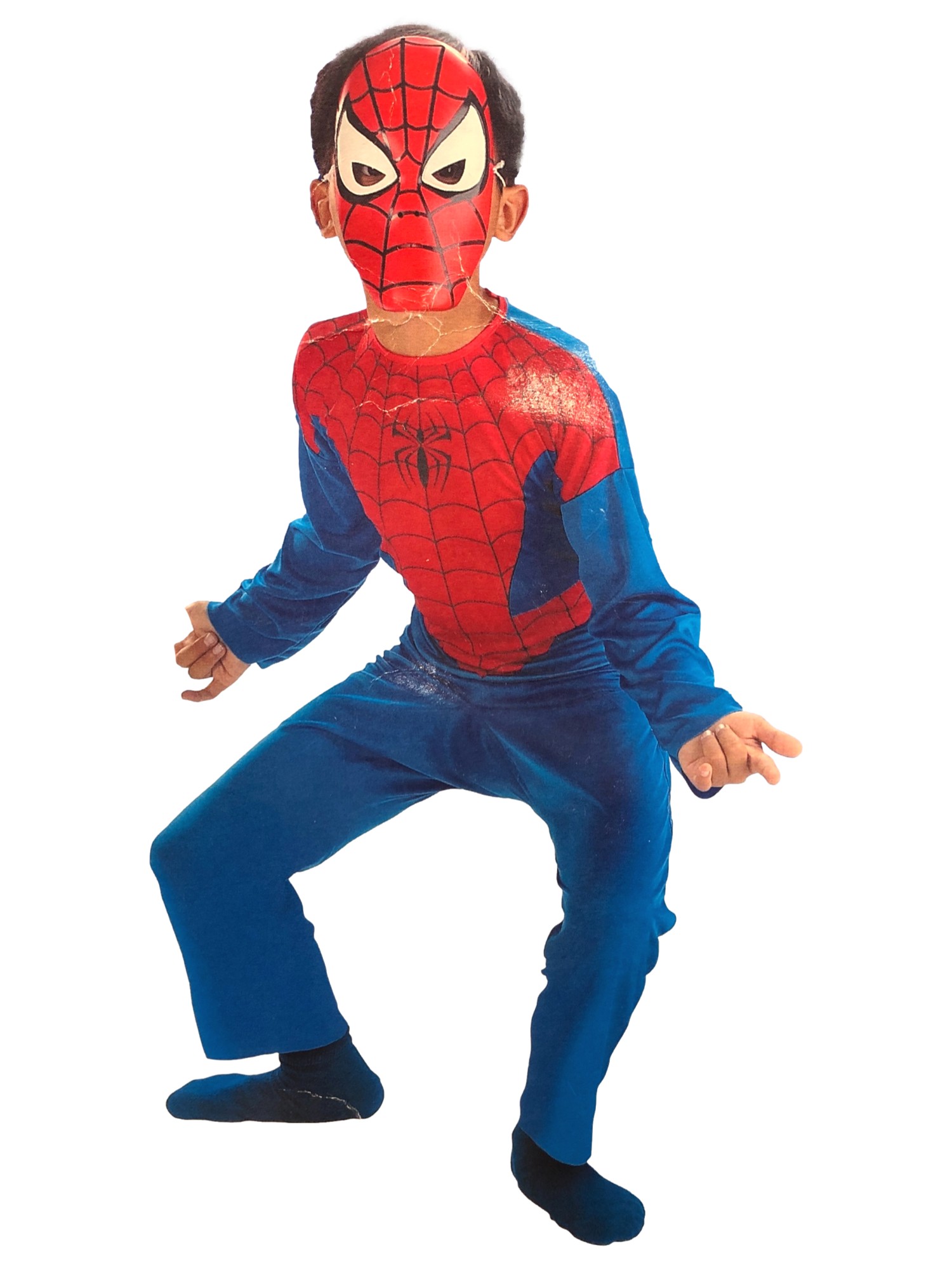 Disguise Boys Marvel Spiderman Jumpsuit & Mask Halloween Costume M (7-8)