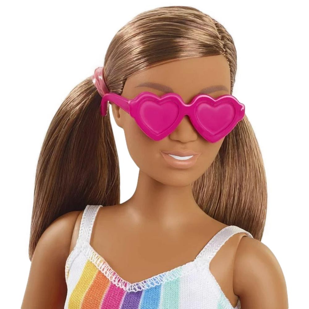 Barbie Loves The Ocean Beach Themed Brunette Curvy Doll with Recycled Plastics